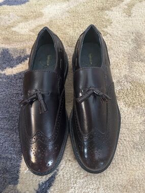 Executive Imperial Men’s Dark Brown Tassel Slip-On Loafers Size 7.5
